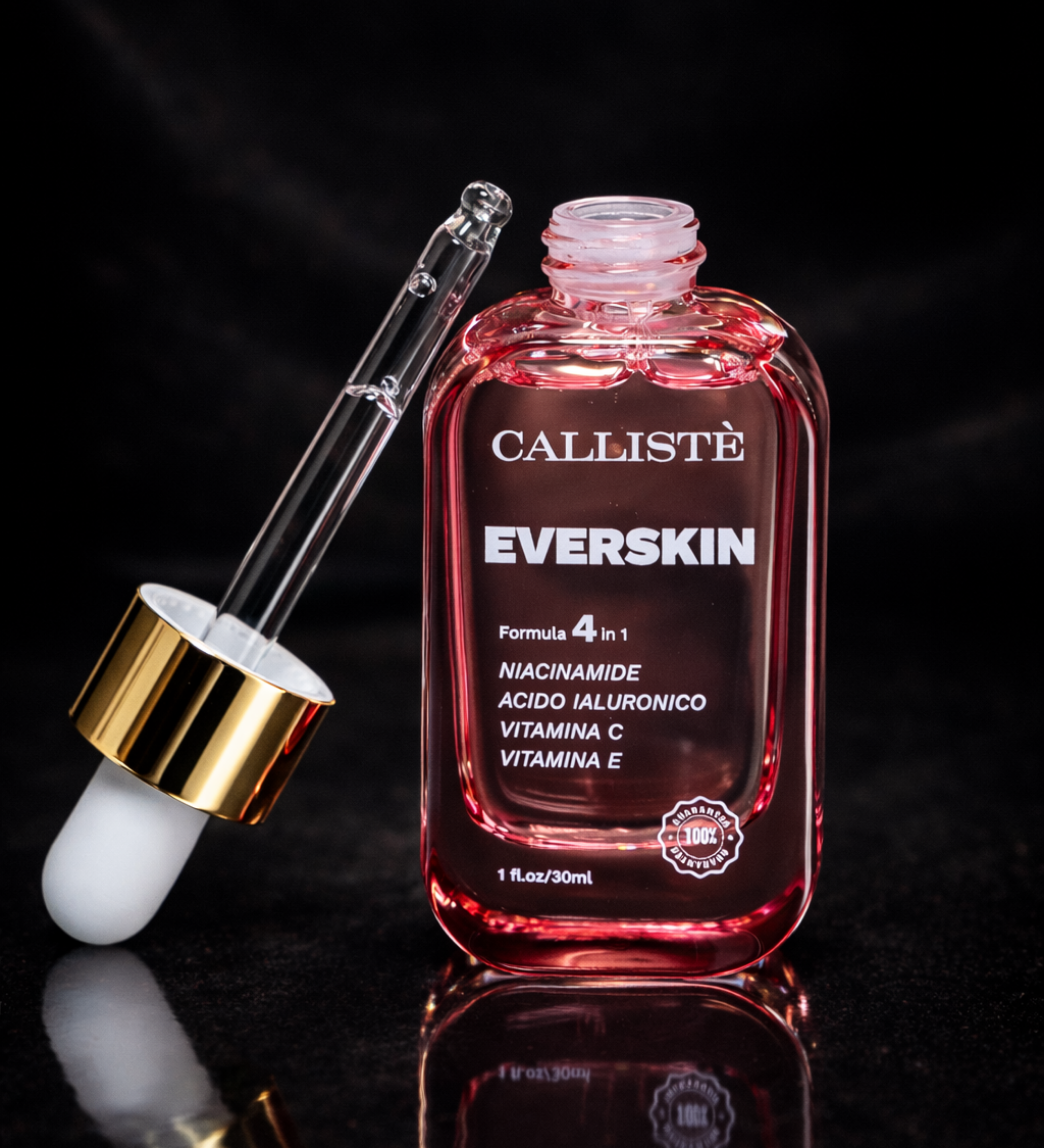Callisté Siero Everskin Formula 4-in-1 con Acido Ialuronico Vitamina C e Niacinamide